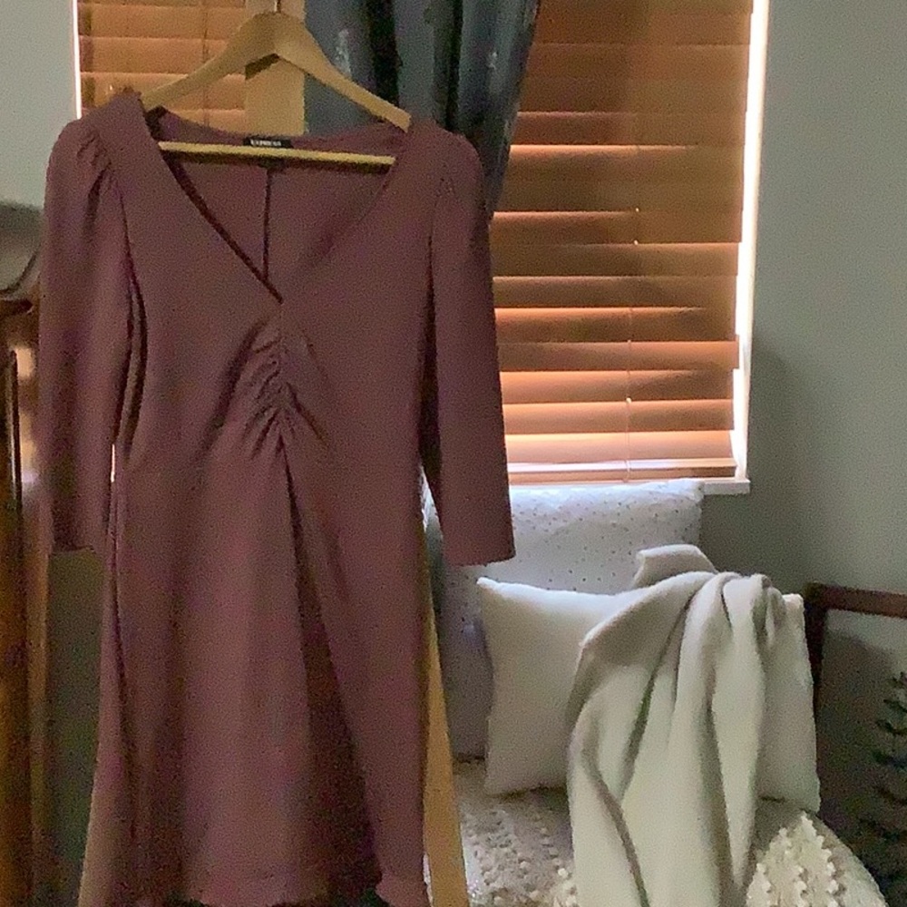Express Dusty Rose Midi Dress